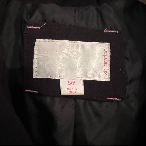 Black Flared Pea Coat - Picture 4 of 7